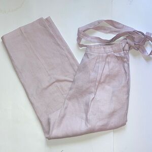 Mara Hoffman Linen Wide Leg Pants Lavender S